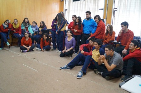 Clase técnica del grupo de teatro