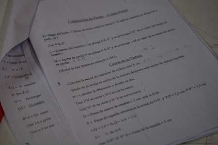 Instrucciones de confección de vestuario